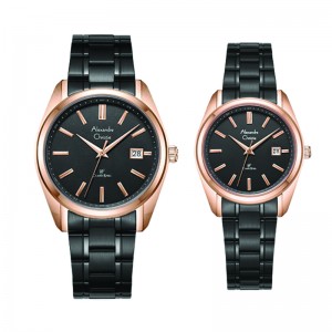 Alexandre Christie AC 8660 Rosegold Black Couple